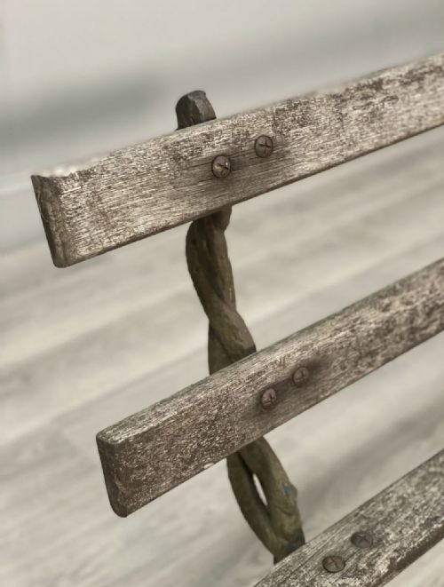 19TH CENTURY SERPENT GARDEN BENCH IN ORIGINAL CONDITION - ADDITIONAL PHOTO 5