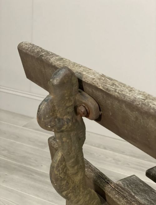 19TH CENTURY SERPENT GARDEN BENCH IN ORIGINAL CONDITION - ADDITIONAL PHOTO 8