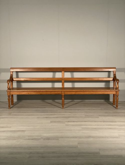 LARGE 19TH CENTURY PINE BENCH - ADDITIONAL PHOTO 6