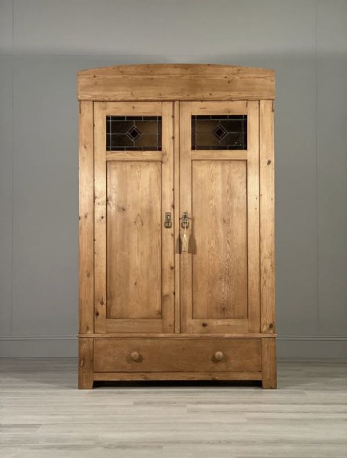 19th century pine hall cupboard - CATEGORY: ANTIQUE CUPBOARDS - DATED 19TH CENTURY