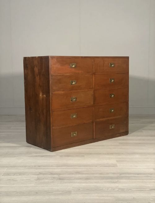 LARGE 19TH CENTURY BANK OF DRAWERS - ADDITIONAL PHOTO 1