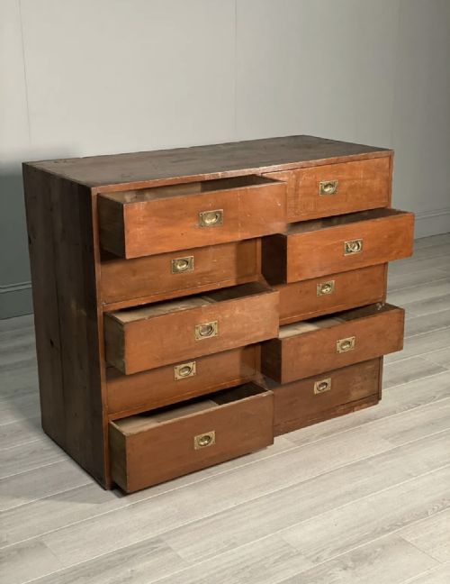 LARGE 19TH CENTURY BANK OF DRAWERS - ADDITIONAL PHOTO 3