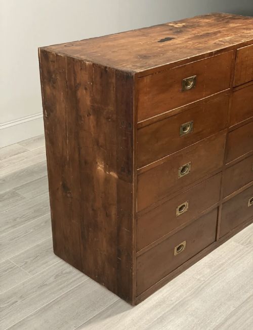 LARGE 19TH CENTURY BANK OF DRAWERS - ADDITIONAL PHOTO 7