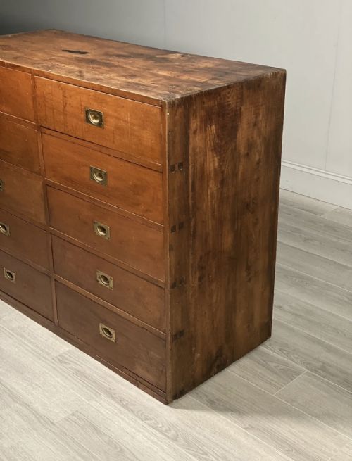 LARGE 19TH CENTURY BANK OF DRAWERS - ADDITIONAL PHOTO 8