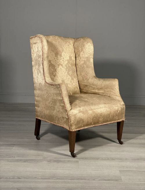 petite 19th century wing back armchair in original condition - CATEGORY: ANTIQUE CHAIRS - DATED 19TH CENTURY