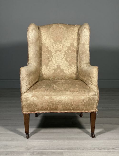 PETITE 19TH CENTURY WING BACK ARMCHAIR IN ORIGINAL CONDITION - ADDITIONAL PHOTO 1