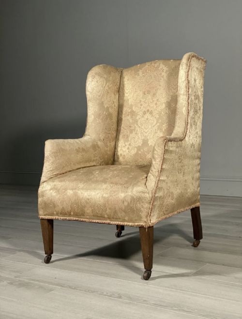PETITE 19TH CENTURY WING BACK ARMCHAIR IN ORIGINAL CONDITION - ADDITIONAL PHOTO 6