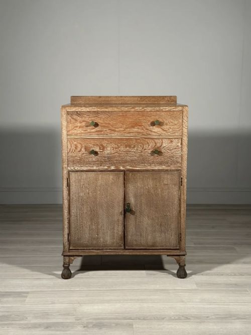 limed oak art deco cabinet - CATEGORY: ANTIQUE CUPBOARDS - DATED 1930