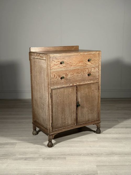 LIMED OAK ART DECO CABINET - ADDITIONAL PHOTO 1