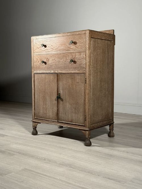LIMED OAK ART DECO CABINET - ADDITIONAL PHOTO 3