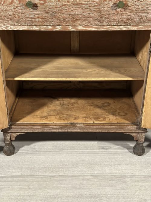 LIMED OAK ART DECO CABINET - ADDITIONAL PHOTO 4