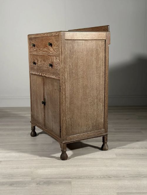 LIMED OAK ART DECO CABINET - ADDITIONAL PHOTO 6