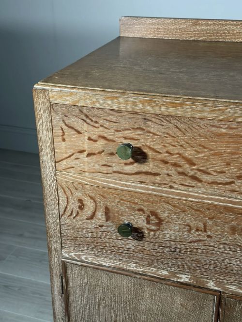 LIMED OAK ART DECO CABINET - ADDITIONAL PHOTO 8