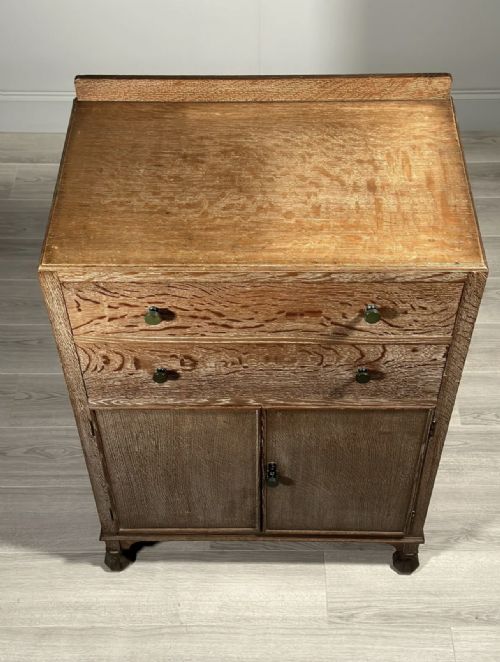 LIMED OAK ART DECO CABINET - ADDITIONAL PHOTO 9
