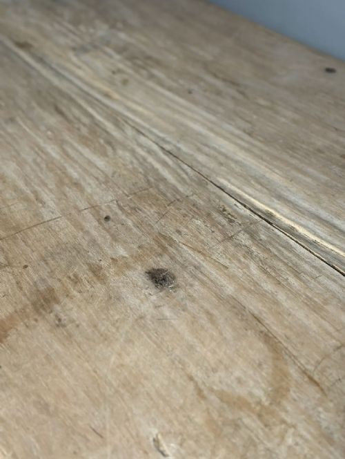 ANTIQUE SYCAMORE TOP FRENCH DINING TABLE - ADDITIONAL PHOTO 8