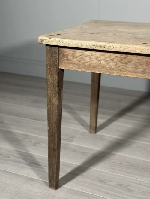 ANTIQUE SYCAMORE TOP FRENCH DINING TABLE - ADDITIONAL PHOTO 11