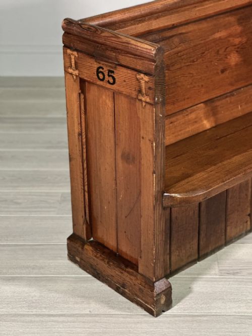 SMALL ANTIQUE CHURCH PEW - ADDITIONAL PHOTO 3