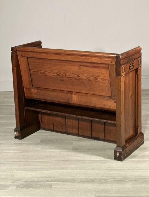 SMALL ANTIQUE CHURCH PEW - ADDITIONAL PHOTO 7