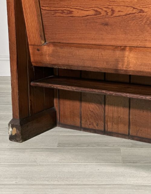 SMALL ANTIQUE CHURCH PEW - ADDITIONAL PHOTO 8