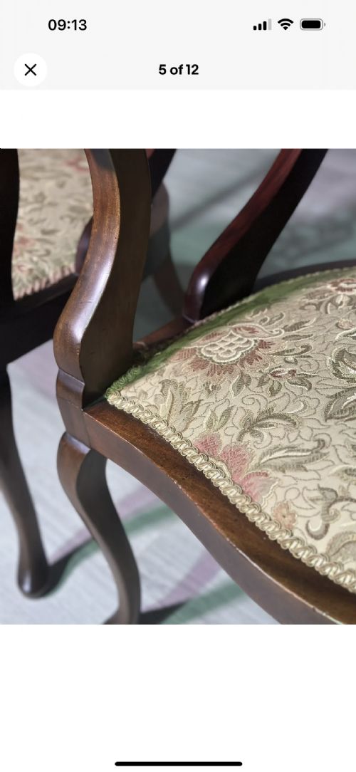 A PAIR OF MAHOGANY ARMCHAIRS BY J H PEVELER C1900 - ADDITIONAL PHOTO 3