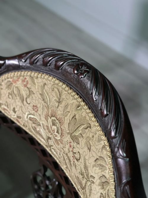 A PAIR OF MAHOGANY ARMCHAIRS BY J H PEVELER C1900 - ADDITIONAL PHOTO 5