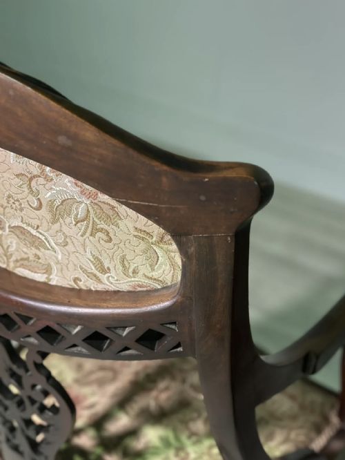 A PAIR OF MAHOGANY ARMCHAIRS BY J H PEVELER C1900 - ADDITIONAL PHOTO 9