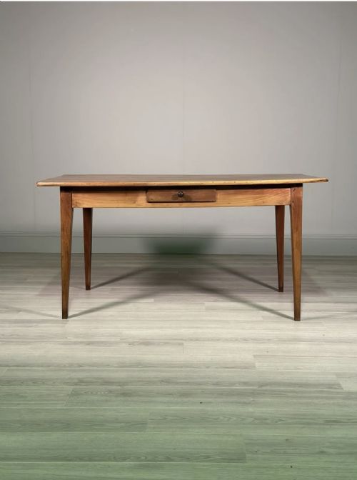 ANTIQUE CHERRY WOOD FRENCH DINING TABLE - ADDITIONAL PHOTO 2