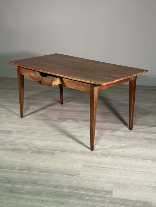 ANTIQUE CHERRY WOOD FRENCH DINING TABLE - ADDITIONAL PHOTO 4