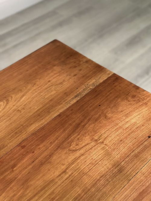 ANTIQUE CHERRY WOOD FRENCH DINING TABLE - ADDITIONAL PHOTO 6