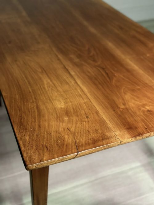 ANTIQUE CHERRY WOOD FRENCH DINING TABLE - ADDITIONAL PHOTO 11