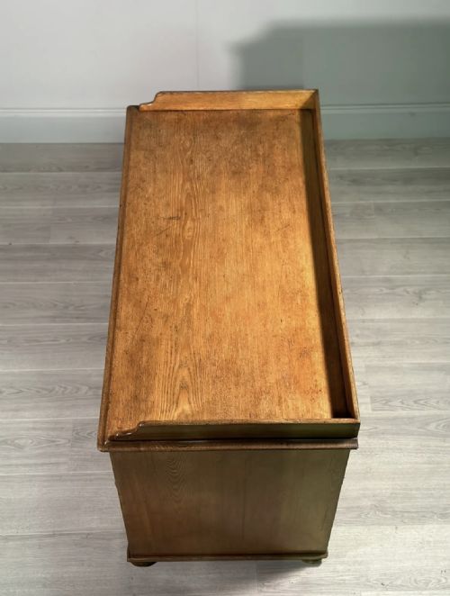 19TH CENTURY SOLID ASH KNEEHOLE DESK - ADDITIONAL PHOTO 11