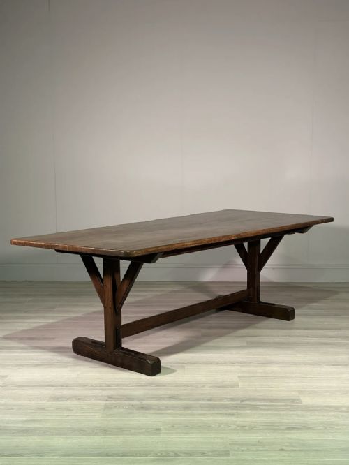 monumental 19th century oak refectory table - CATEGORY: ANTIQUE TABLES - DATED 1860