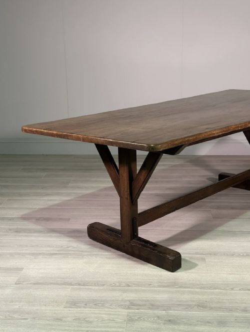 MONUMENTAL 19TH CENTURY OAK REFECTORY TABLE - ADDITIONAL PHOTO 1