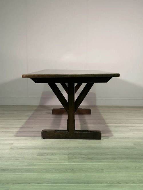 MONUMENTAL 19TH CENTURY OAK REFECTORY TABLE - ADDITIONAL PHOTO 2