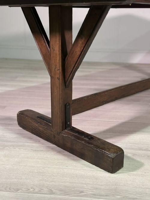 MONUMENTAL 19TH CENTURY OAK REFECTORY TABLE - ADDITIONAL PHOTO 3