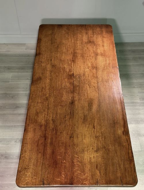 MONUMENTAL 19TH CENTURY OAK REFECTORY TABLE - ADDITIONAL PHOTO 4