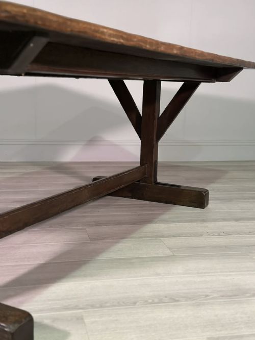 MONUMENTAL 19TH CENTURY OAK REFECTORY TABLE - ADDITIONAL PHOTO 5