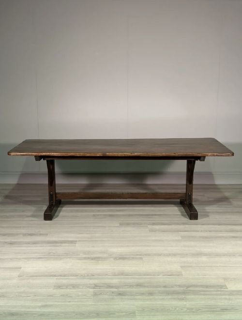 MONUMENTAL 19TH CENTURY OAK REFECTORY TABLE - ADDITIONAL PHOTO 7