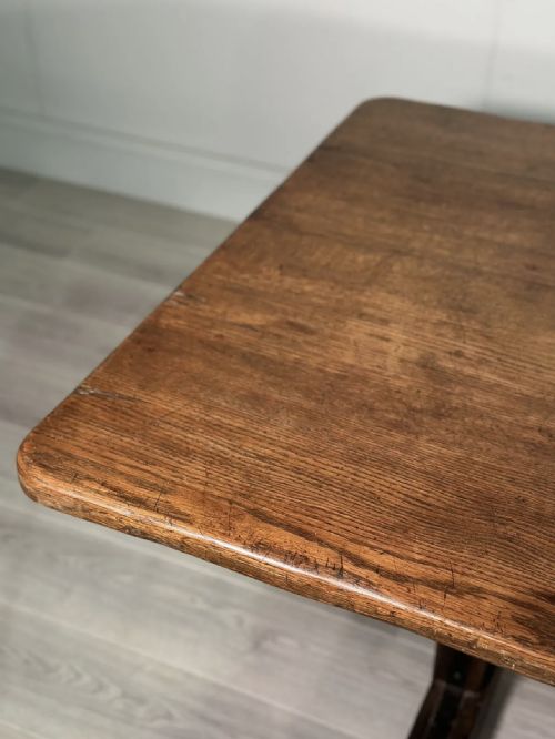 MONUMENTAL 19TH CENTURY OAK REFECTORY TABLE - ADDITIONAL PHOTO 8
