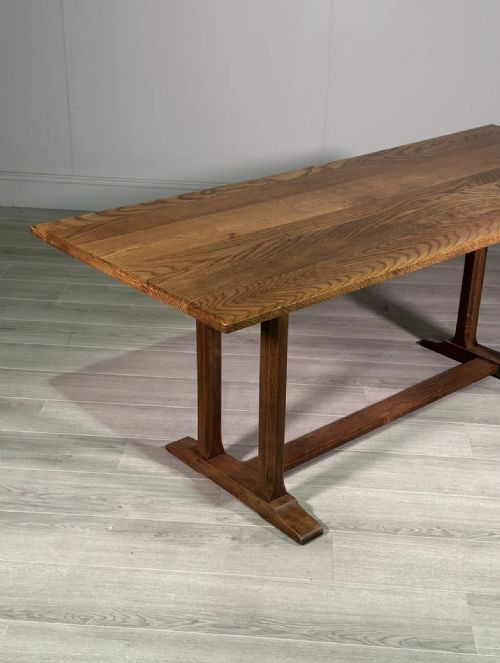 ARTS AND CRAFTS OAK REFECTORY TABLE BY ARTHUR REYNOLDS OF LUDLOW - ADDITIONAL PHOTO 1