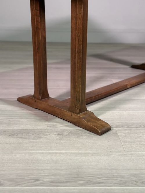 ARTS AND CRAFTS OAK REFECTORY TABLE BY ARTHUR REYNOLDS OF LUDLOW - ADDITIONAL PHOTO 3