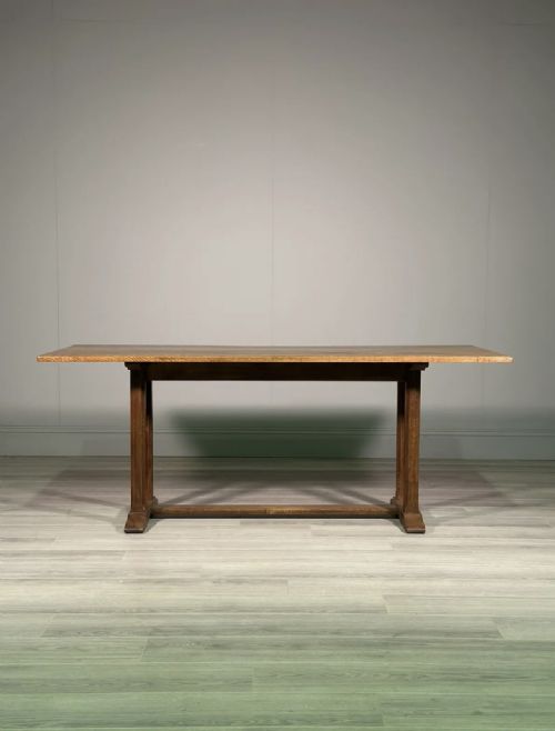 ARTS AND CRAFTS OAK REFECTORY TABLE BY ARTHUR REYNOLDS OF LUDLOW - ADDITIONAL PHOTO 7
