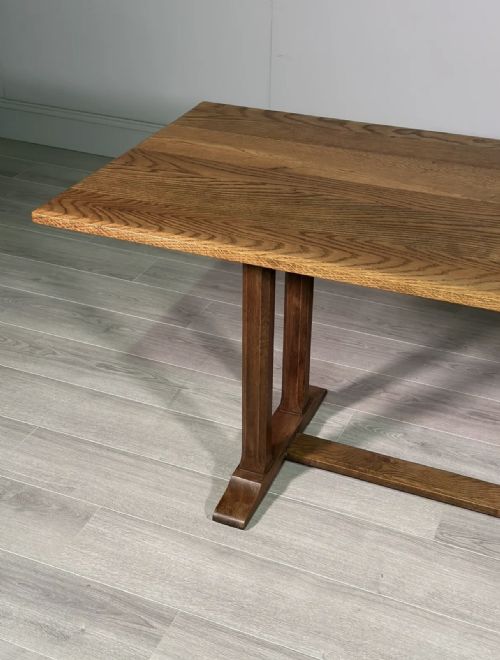 ARTS AND CRAFTS OAK REFECTORY TABLE BY ARTHUR REYNOLDS OF LUDLOW - ADDITIONAL PHOTO 8