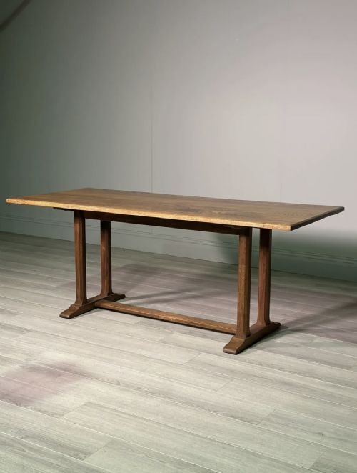 ARTS AND CRAFTS OAK REFECTORY TABLE BY ARTHUR REYNOLDS OF LUDLOW - ADDITIONAL PHOTO 9