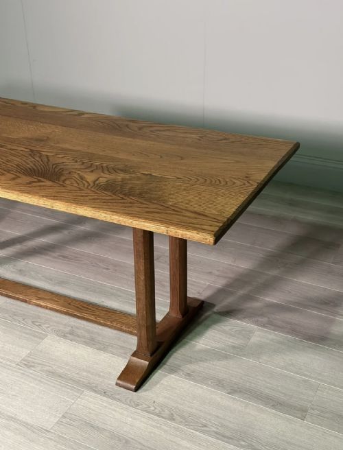 ARTS AND CRAFTS OAK REFECTORY TABLE BY ARTHUR REYNOLDS OF LUDLOW - ADDITIONAL PHOTO 10