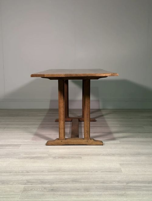 ARTS AND CRAFTS OAK REFECTORY TABLE BY ARTHUR REYNOLDS OF LUDLOW - ADDITIONAL PHOTO 11