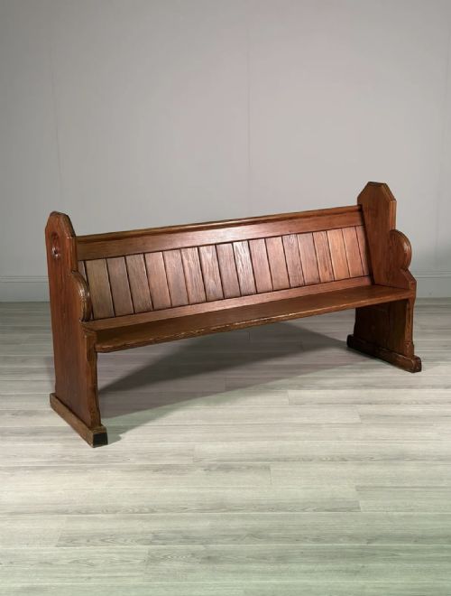 antique church pew - CATEGORY: ANTIQUE FURNITURE - DATED 1910