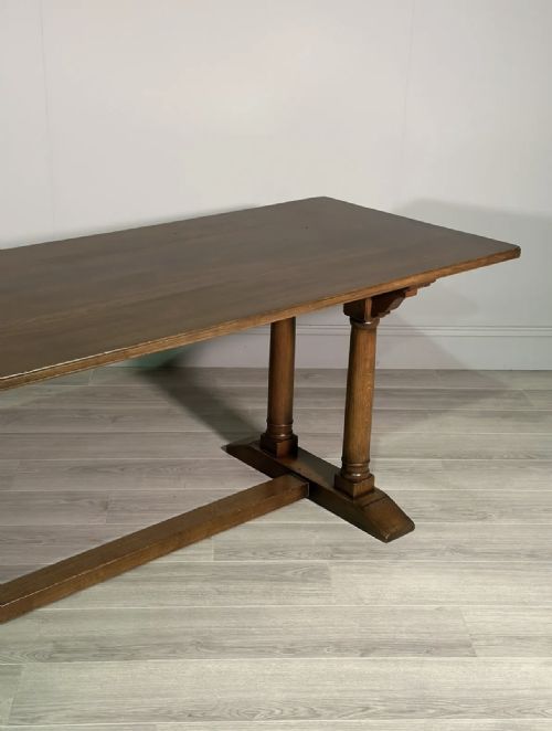 ANTIQUE HEALS TILDEN 9FT OAK DINING TABLE - ADDITIONAL PHOTO 2