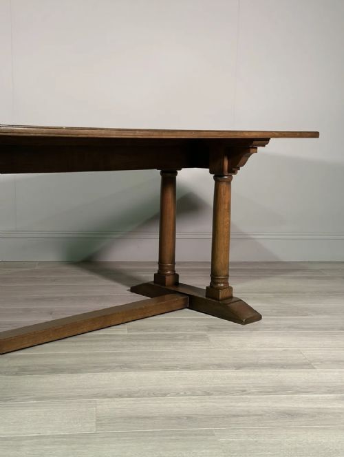 ANTIQUE HEALS TILDEN 9FT OAK DINING TABLE - ADDITIONAL PHOTO 4