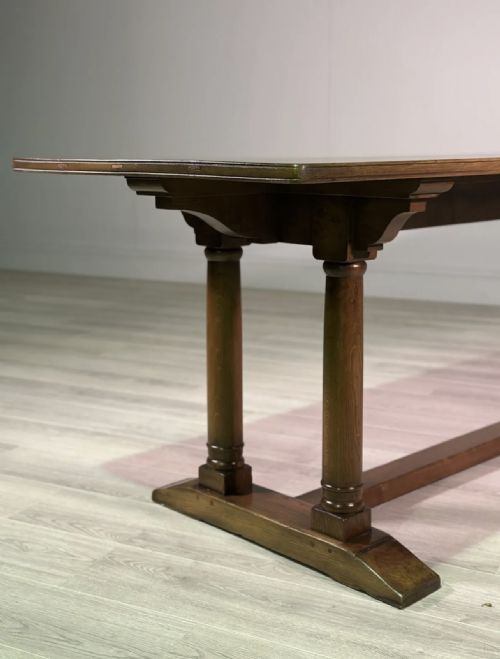 ANTIQUE HEALS TILDEN 9FT OAK DINING TABLE - ADDITIONAL PHOTO 5